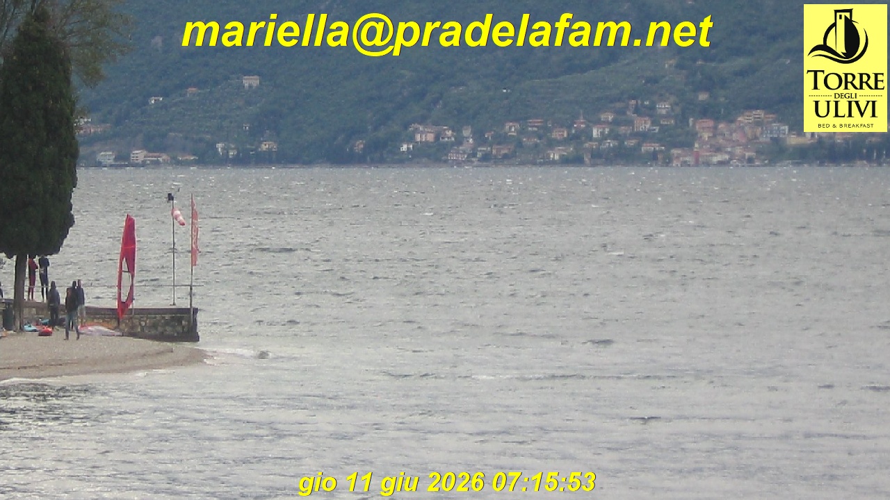 Webcam Pra de la Fam live: vento e condizioni in tempo reale sul Lago di Garda