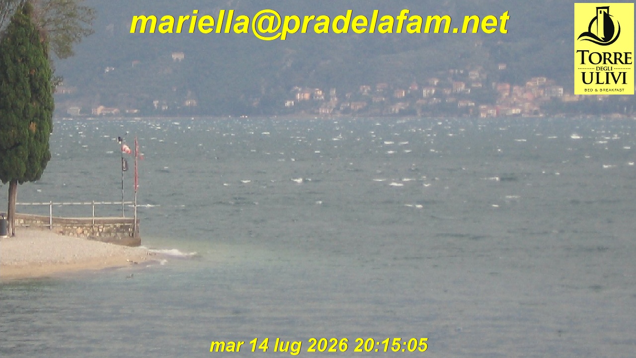Webcam Pra de la Fam live: vento e condizioni in tempo reale sul Lago di Garda