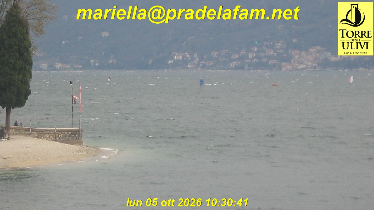 Webcam Pra de la Fam live: vento e condizioni in tempo reale sul Lago di Garda