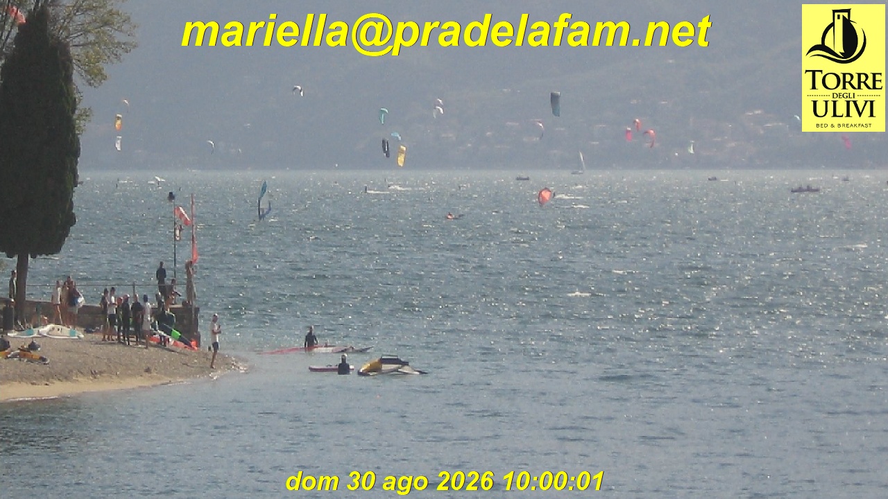 Webcam Pra de la Fam live: vento e condizioni in tempo reale sul Lago di Garda